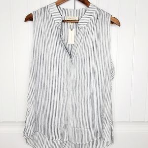 Cloth & Stone NWT Striped Sleeveless V-neck Rayon